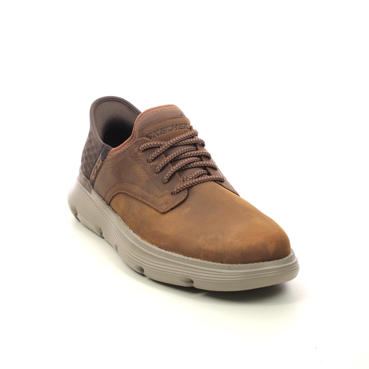 Skechers Slip Ins Garza CDB Brown Mens Slip-on Shoes 205046