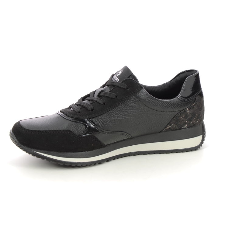 Remonte D0H01-01 Edith Lite Black leather Womens trainers