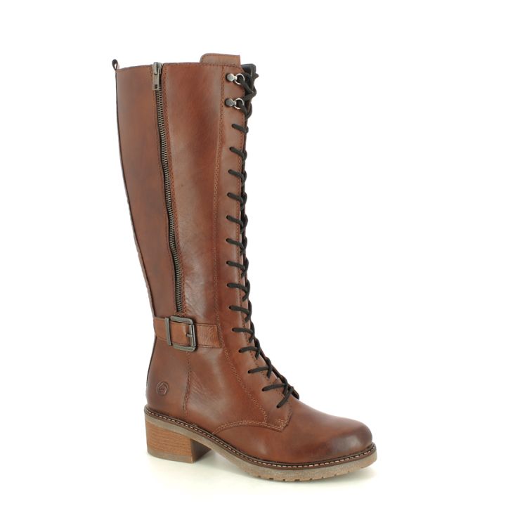 Brown knee high combat boots best sale