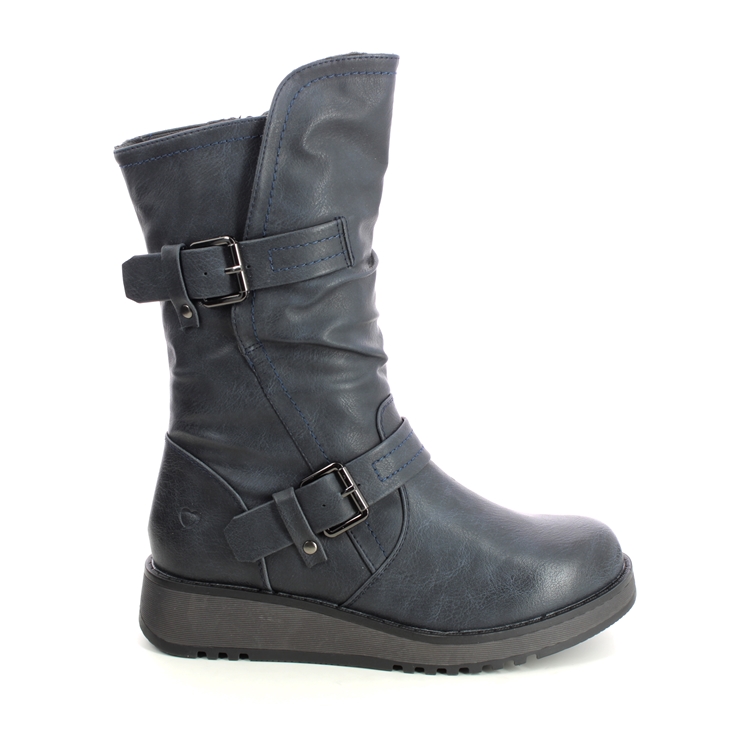 Navy deals calf boots