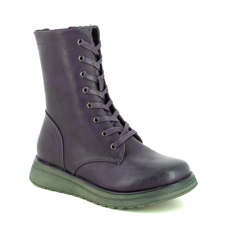 Purple lace up on sale boots