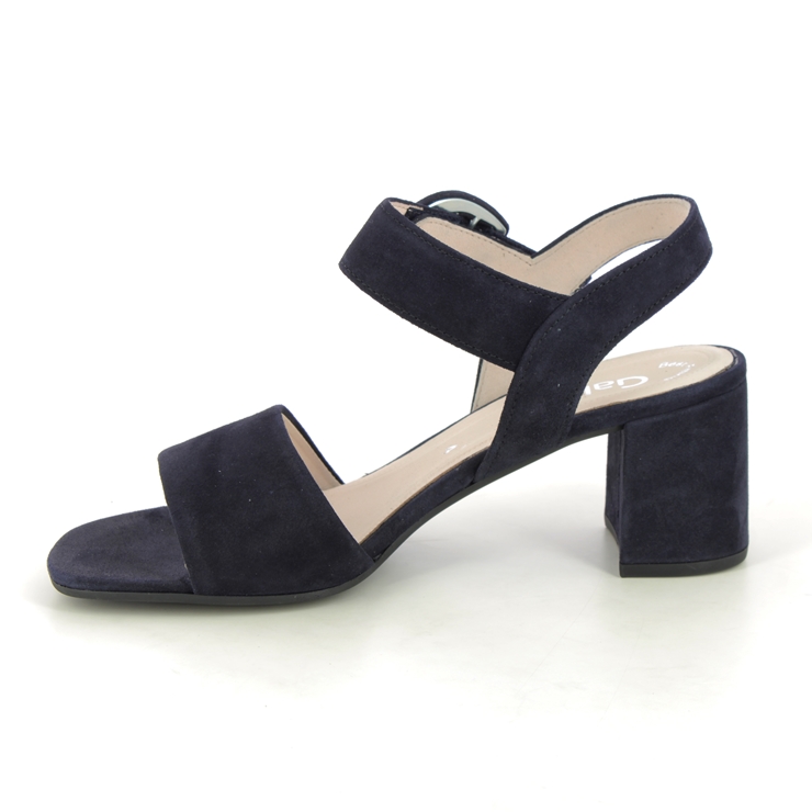 Gabor Kooky Navy Suede Womens Heeled Sandals 41.710.16