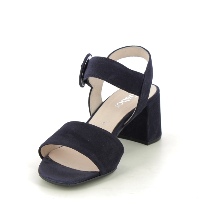 Gabor Kooky Navy Suede Womens Heeled Sandals 41.710.16