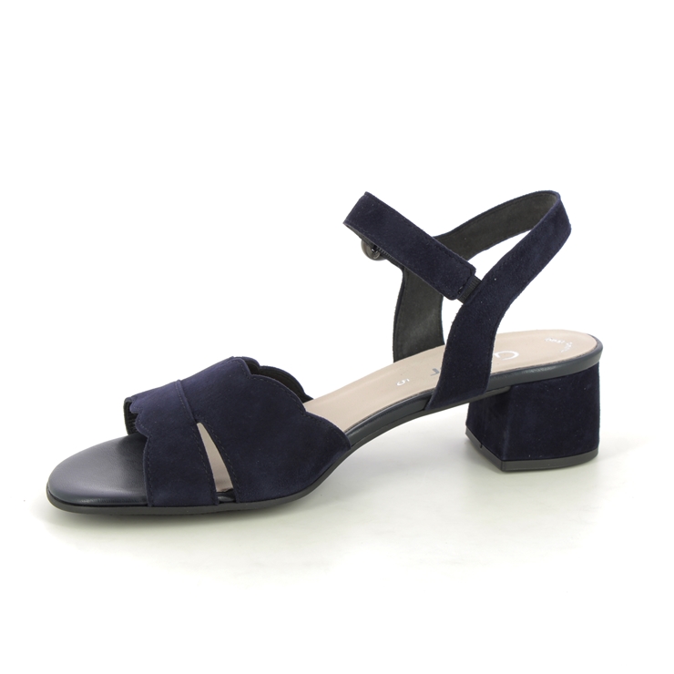 Gabor Bijou Jamma Navy Suede Womens Heeled Sandals 41.770.16