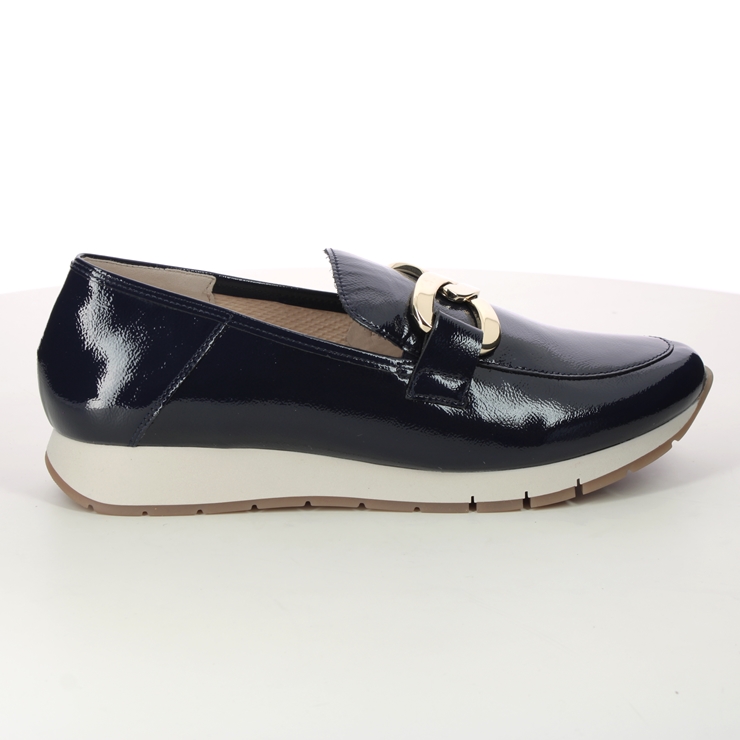 Gabor Jojo Navy patent Womens loafers 42.474.96