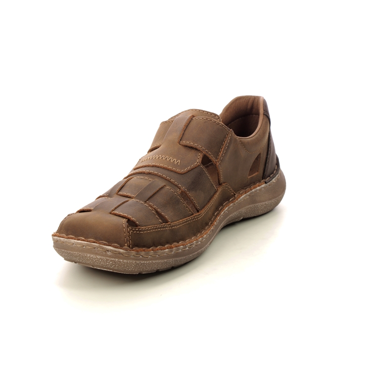 Rieker 03078-25 Brown leather Mens sandals