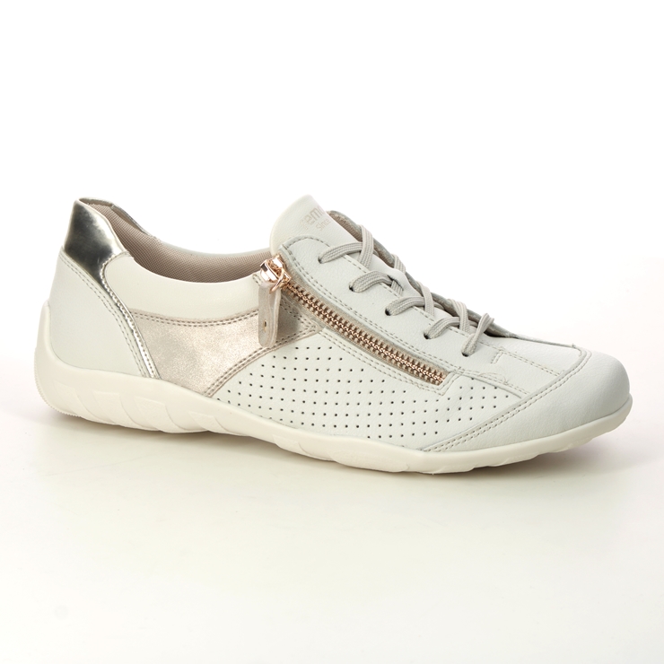 Remonte R3411-80 Livzipa Beige leather Womens lacing shoes