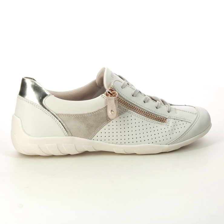 Remonte R3411-80 Livzipa Beige leather Womens lacing shoes