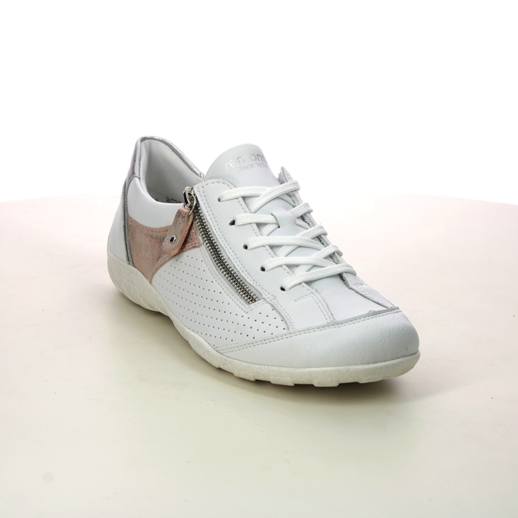 Remonte R3411-81 Livzipa WHITE LEATHER Womens lacing shoes