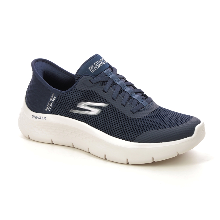 Skechers Slip Ins Go Walk Bungee NVW Navy Womens trainers 124836