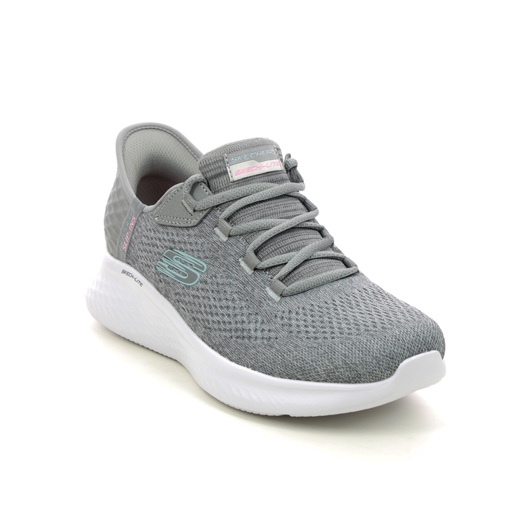 Skechers Slip Ins Lace GYMT Grey Womens trainers 150012