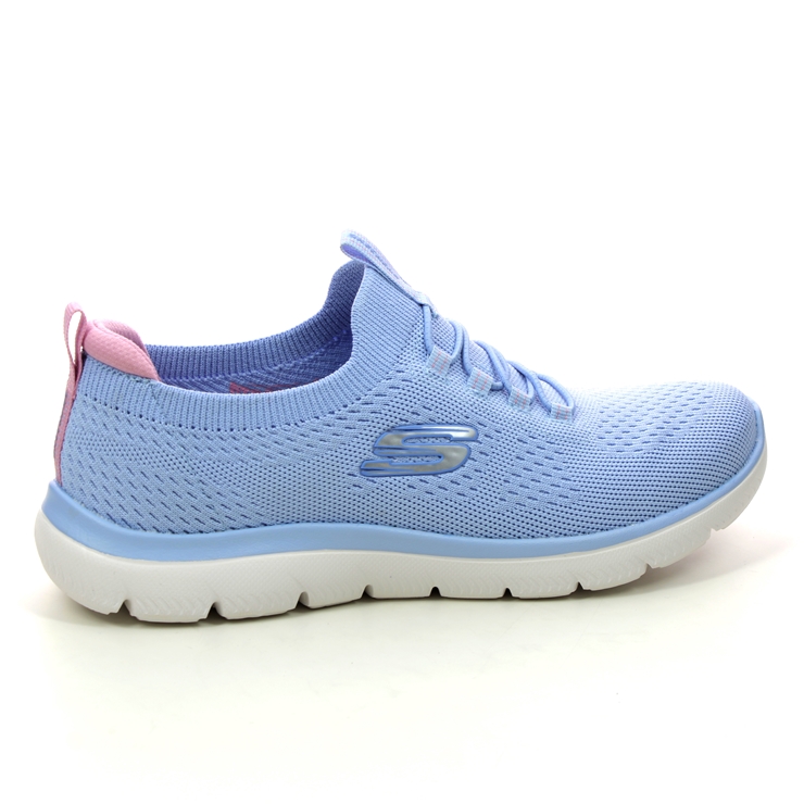 Skechers Summits Bungee LBMT Light blue Womens trainers 150116