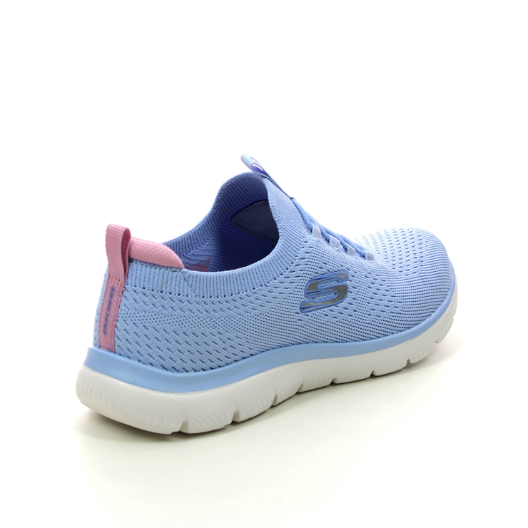 Skechers Summits Bungee LBMT Light blue Womens trainers 150116