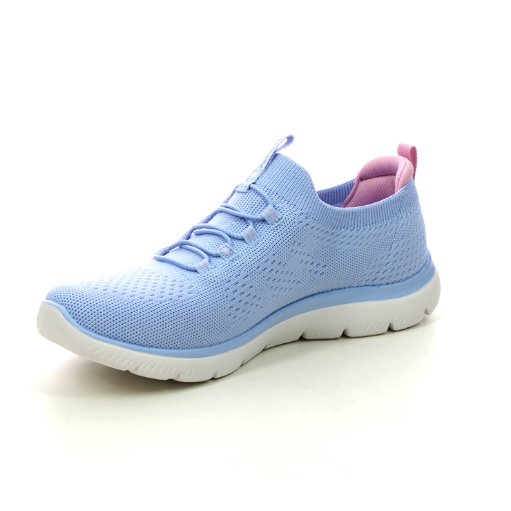 Skechers Summits Bungee LBMT Light blue Womens trainers 150116