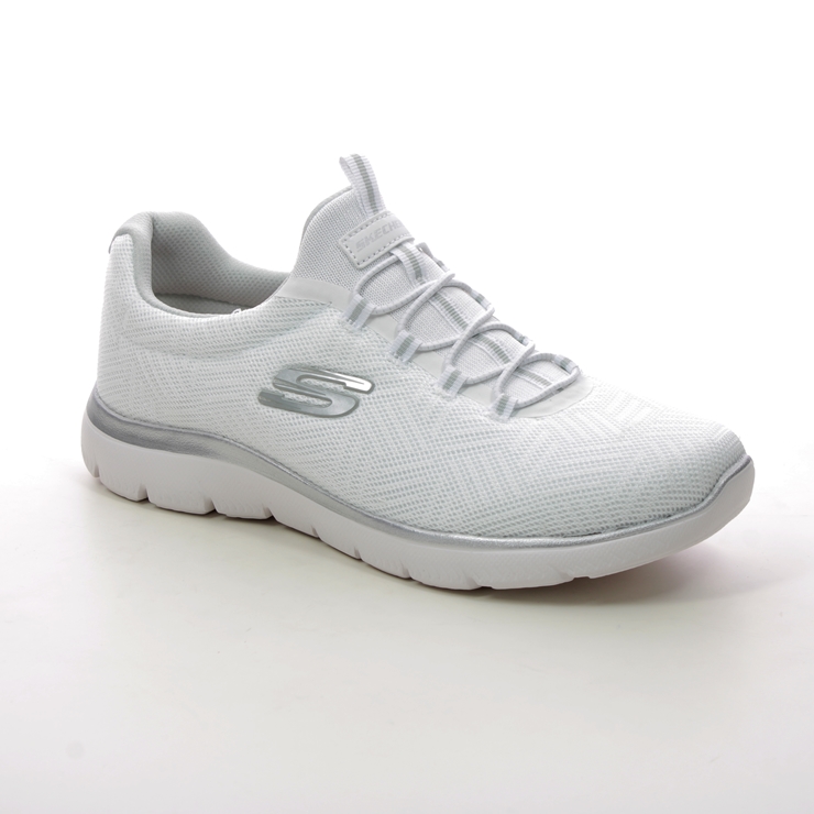 Skechers Summits Bungee WSL White silver Womens trainers 150119