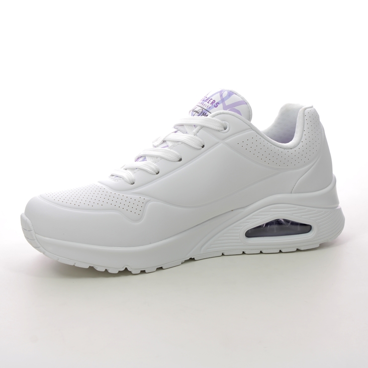 Skechers Uno Goldcrown WLPR White Light Purple Womens trainers 155507