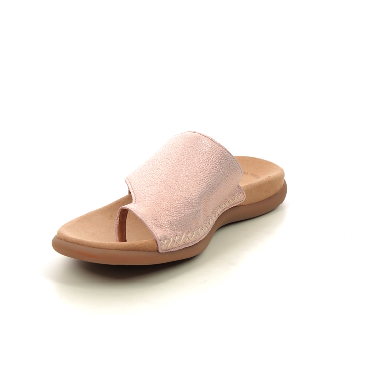 Gabor Lanzarote Rose Gold Womens Toe Post Sandals 4370063 8695