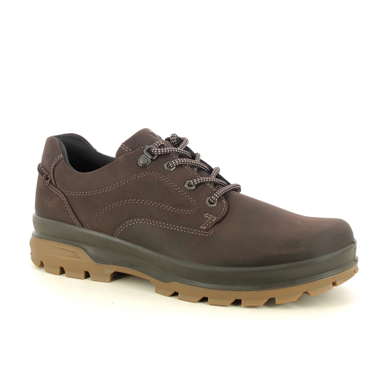 ECCO Rugged Track Tex Brown nubuck Mens Walking Shoes 838134 02178