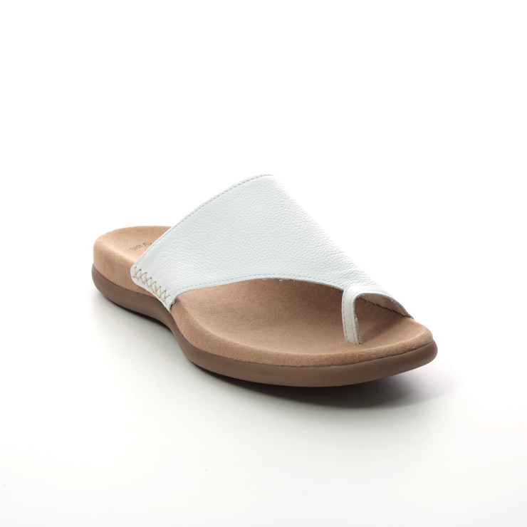 Gabor Lanzarote White Womens Toe Post Sandals 03.700.21