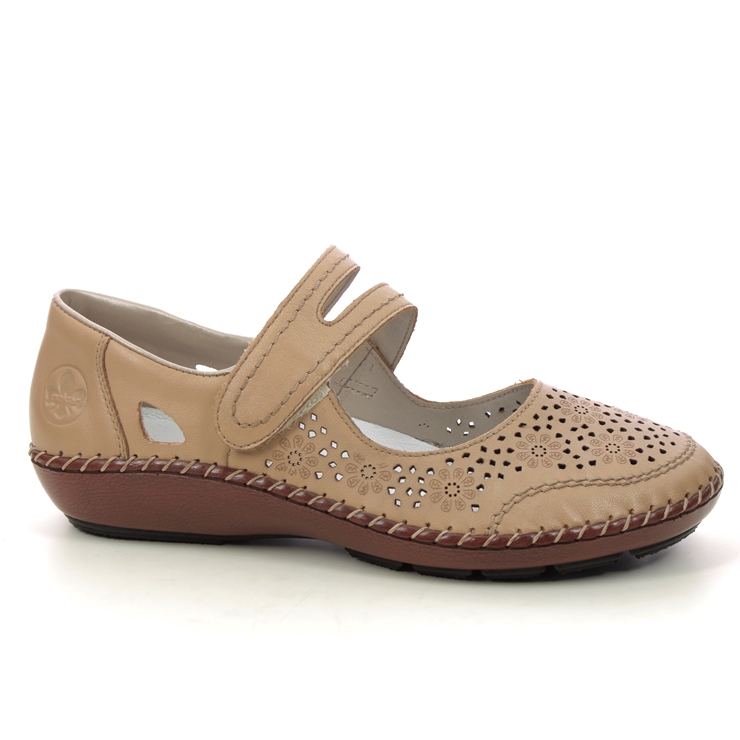 Rieker 44875-60 Beige Womens Mary Jane Shoes