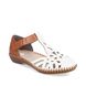 Rieker Closed Toe Sandals - White-tan - M1678-80 VALLZEB