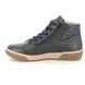 Begg Exclusive Hi Tops - Navy leather - 13651131W/71 ARDA   ZIP HI