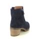 Begg Exclusive Ankle Boots - Navy suede - 13611130W/73 FIONA  ZIP BOOT