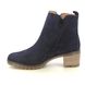 Begg Exclusive Ankle Boots - Navy suede - 13611130W/73 FIONA  ZIP BOOT