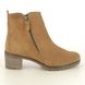 Begg Exclusive Ankle Boots - Tan suede - 13611130W/13 FIONA  ZIP BOOT