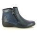 Begg Exclusive Ankle Boots - Navy leather - 720679W/71 LEXI   ZIP BOOT