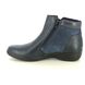 Begg Exclusive Ankle Boots - Navy leather - 720679W/71 LEXI   ZIP BOOT