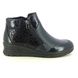 Begg Exclusive Ankle Boots - Navy patent leather - 862919W/71 LUNA   ZIP