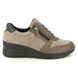 Begg Exclusive Trainers - Dark Taupe Suede - 1067900W/99 MAE WEDGE ZIP