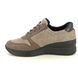 Begg Exclusive Trainers - Dark Taupe Suede - 1067900W/99 MAE WEDGE ZIP