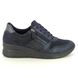 Begg Exclusive Trainers - Navy suede - 1067900W/73 MAE WEDGE ZIP