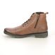 Begg Exclusive Boots - Tan Leather  - VUL065/M07002 VULCANO ZIP CAP