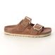 Birkenstock Slide Sandals - Tan Leather  - 1011073/ ARIZONA BIG BUCKLE