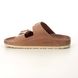 Birkenstock Slide Sandals - Tan Leather  - 1011073/ ARIZONA BIG BUCKLE