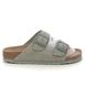 Birkenstock Slide Sandals - LIGHT GREY SUEDE - 1027687/03 ARIZONA SOFT FOOTBED