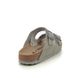 Birkenstock Slide Sandals - LIGHT GREY SUEDE - 1027687/03 ARIZONA SOFT FOOTBED