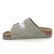 Birkenstock Slide Sandals - LIGHT GREY SUEDE - 1027687/03 ARIZONA SOFT FOOTBED