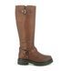 Creator Knee-high Boots - Brown waxy leather - B3298/20 LUNA BIKER HI