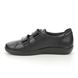 ECCO Comfort Slip On Shoes - Black leather - 206513/56723 Soft 2.0 2V