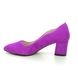 Begg Exclusive Court Shoes - Fuchsia Suede - Z7053/979 O TEXAS  BLOCK