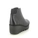 Fly London Wedge Boots - Black leather - P501537 BAAZ BLU ZIP