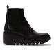 Fly London Wedge Boots - Black leather - P501233 BAGU   BLU