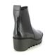 Fly London Wedge Boots - Black leather - P501233 BAGU   BLU