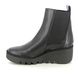 Fly London Wedge Boots - Black leather - P501233 BAGU   BLU