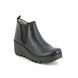 Fly London Wedge Boots - Black leather - P501349 BYNE   BLU