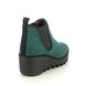 Fly London Wedge Boots - Petrol Suede - P501349 BYNE   BLU